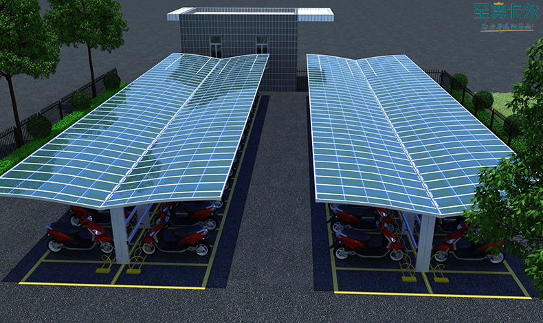 北京充電車棚圖片？安裝電動車車棚？